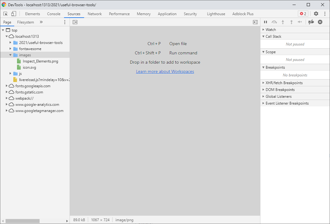 Inspect Sources Inspect Sources